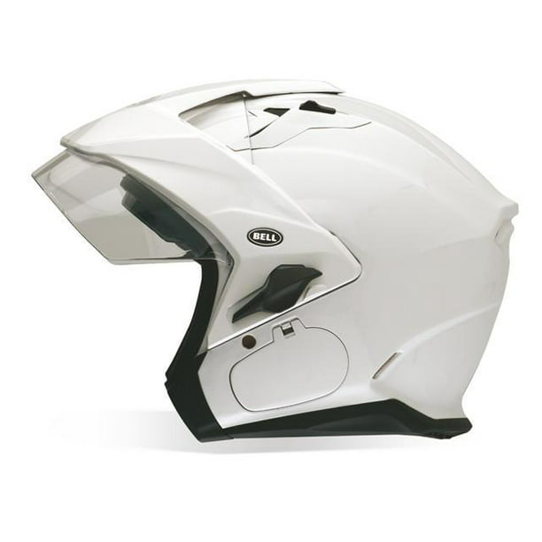 Solid Gloss Pearl White, Small Bell Mag-9 Open Face Motorcycle Helmet 